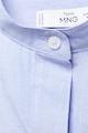 Mango Памучна риза с ниска яка и джоб Жени