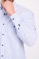 Lee Cooper Раирана риза с лен с копчета Мъже