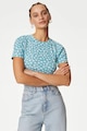 Marks & Spencer Kerek nyakú mintás póló női