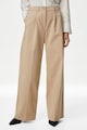 Marks & Spencer Панталон с памук и широк крачол Жени