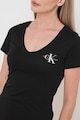 CALVIN KLEIN JEANS Тениски с шпиц и лого - 2 броя Жени