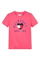 Tommy Hilfiger Памучна тениска с лого Момичета