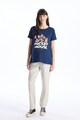 LC WAIKIKI Тениска от памук с овално деколте и щампа с Mickey Mouse Жени