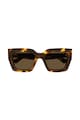 Bottega Veneta Szögletes napszemüveg egyszínű lencsékkel női