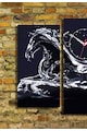 Clock Art Ultramarinkék&Fehér Vászon Falióra női