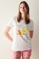 Penti Tricou de casa cu imprimeu cu Tweety Femei