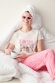 Penti Bluza de pijama din amestec de bumbac cu imprimeu Barbie Femei