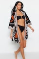 Trendyol Kimono de plaja cu cordon Femei