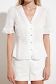 Trendyol Памучна риза с къси ръкави и флорален принт Жени