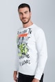 Jeremy Meeks Organikuspamut pulóver mintával férfi