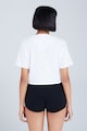 Jeremy Meeks Organikuspamut tartalmú crop póló láncos rátéttel női