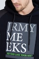 Jeremy Meeks Kapucnis pulóver steppelt ujjakkal férfi