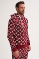 Jeremy Meeks Kapucnis mintás organikuspamut pulóver férfi