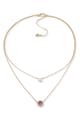 DKNY Dupla soros nyaklánc féldrágaköves és kristályos medálokkal női
