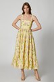 KOTON Флорална рокля с квадратно деколте Жени