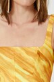 KOTON Lentartalmú crop top szögletes nyakrésszel női
