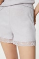 KOTON Bordázott pizsama rövidnadrág csipkés részletekkel női