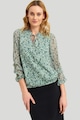 GreenPoint Флорална блуза с отвор отпред Жени