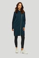 GreenPoint Kapucnis hosszú pulóver aszimmetrikus rögzítéssel női
