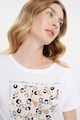 GreenPoint Тениска с памук с животинска шарка Жени