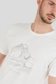 Fundango Тениска от органичен памук с фигурална шарка Мъже