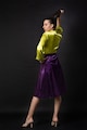 SILVY ROWSON Szatén hatású ruha két színárnyalatú dizájnnal női
