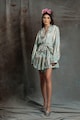 MIAU by Clara Rotescu Calina selyemtartalmú bővülő miniruha női