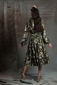 MIAU by Clara Rotescu Десенирана рокля Eze с коприна с панделка Жени