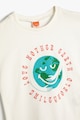 KOTON Тениска от памук с шарка и надпис Момичета