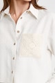 KOTON Къса риза с джоб от плетена дантела Жени