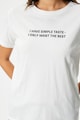 KOTON Tricou de bumbac cu imprimeu text Femei