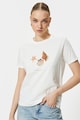 KOTON Тениска от памук с овално деколте и шарка Жени