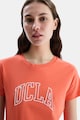 UCLA Tricou cu decolteu la baza gatului si broderie logo Angela Femei