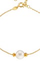 Loisir by Oxette 18 karátos aranybevonatú karkötő édesvízi gyönggyel női
