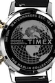 Timex Martin rozsdamentes acél chrono karóra bőrszíjjal - 40 mm férfi