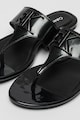 CALVIN KLEIN JEANS Műbőr flip-flop papucs lakkozott dizájnnal női