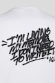 KARL LAGERFELD JEANS Памучна тениска с овално деколте и надпис Мъже