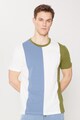 AC&Co Tricou colorblock cu decolteu la baza gatului Barbati