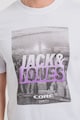 Jack & Jones Kerek nyakú mintás pamutpóló férfi
