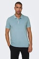 Only & Sons Tricou polo slim fit din material pique Travis Barbati