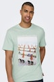 Only & Sons Organikuspamut póló mintával férfi