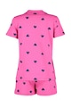 Trendyol Pijama cu imprimeu cu inimi si revere decupate Femei