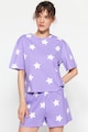 Trendyol Pijama cu pantaloni scurti si imprimeu cu stele Femei