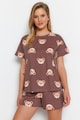 Trendyol Maci mintás pizsama női