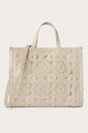 Motivi Shopper fazonú táska horgolt részletekkel női