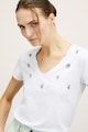 Motivi V-nyakú póló strasszkövekkel női