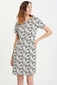 GreenPoint Къса флорална рокля с лен Жени