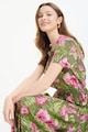 GreenPoint Rochie lunga cu model floral Femei