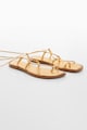 Mango Sandale din piele cu model petrecut Gozo Femei