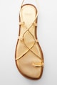 Mango Sandale din piele cu model petrecut Gozo Femei